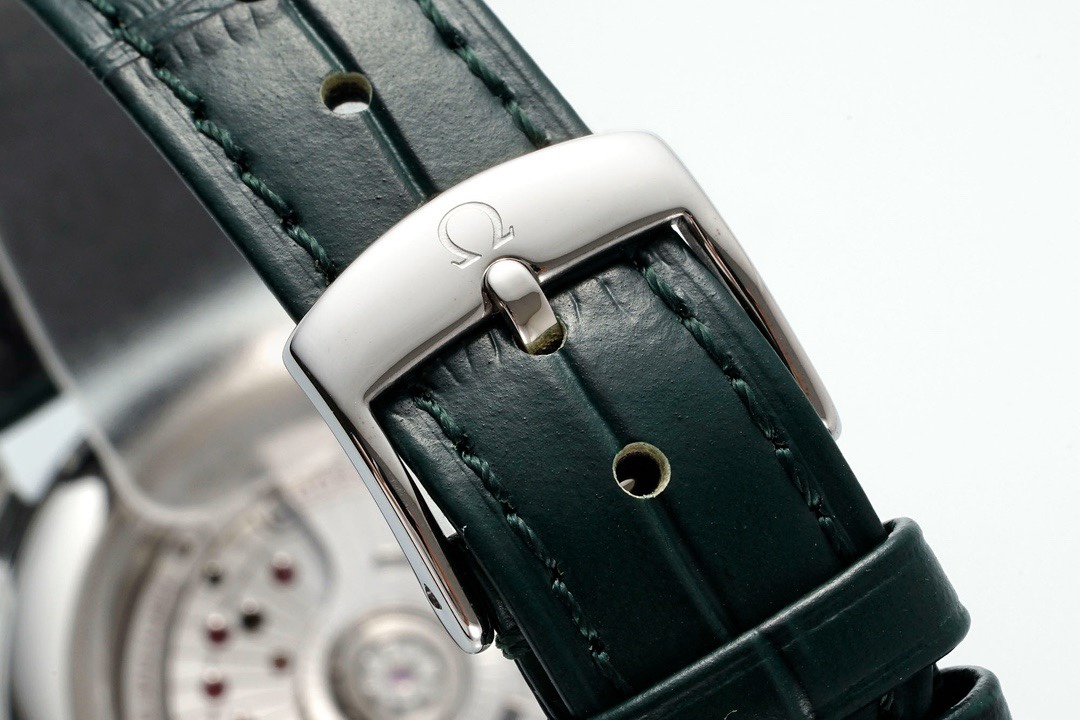 Omega De Ville Power‑Reserve Automatic Mechanical Watch, Genuine Calfskin Leather Strap