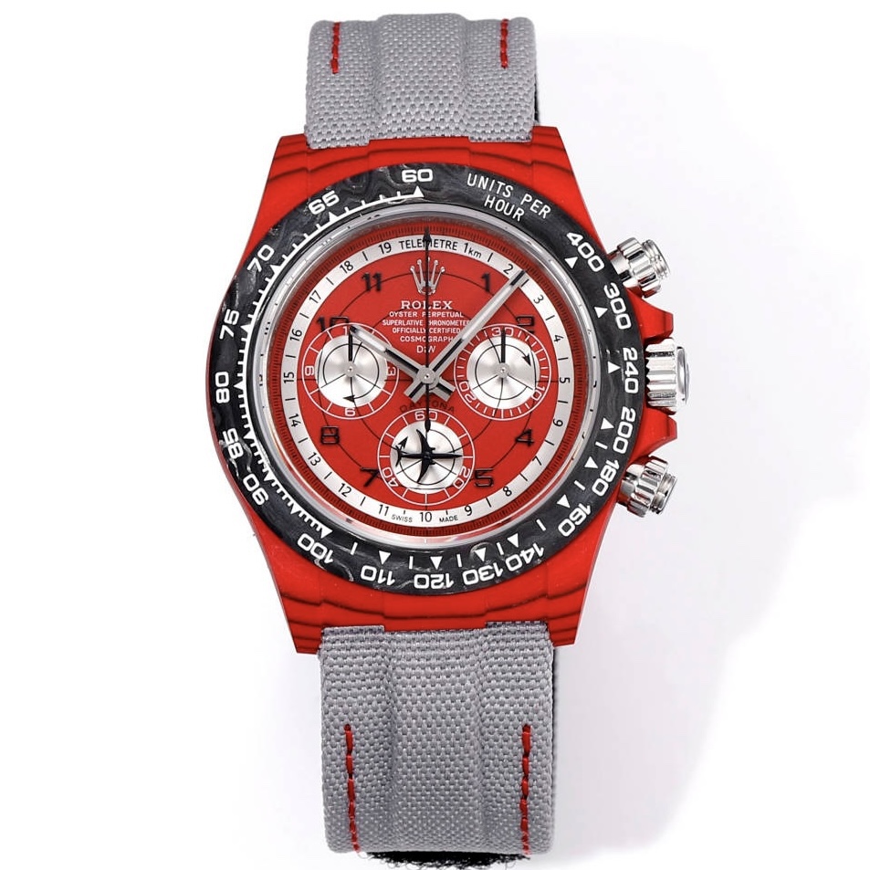 Rolex TW Factory Custom Carbon Fiber Daytona Watch 40mm 4801 Chronograph Movement Luminous Case & Buckle
