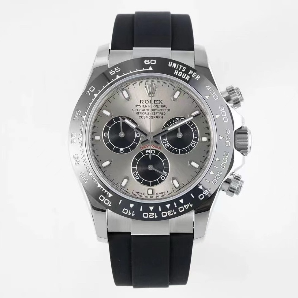Rolex Cosmograph Daytona Chronograph Watch 40mm 904L Steel Ceramic Bezel Custom 7750 Movement