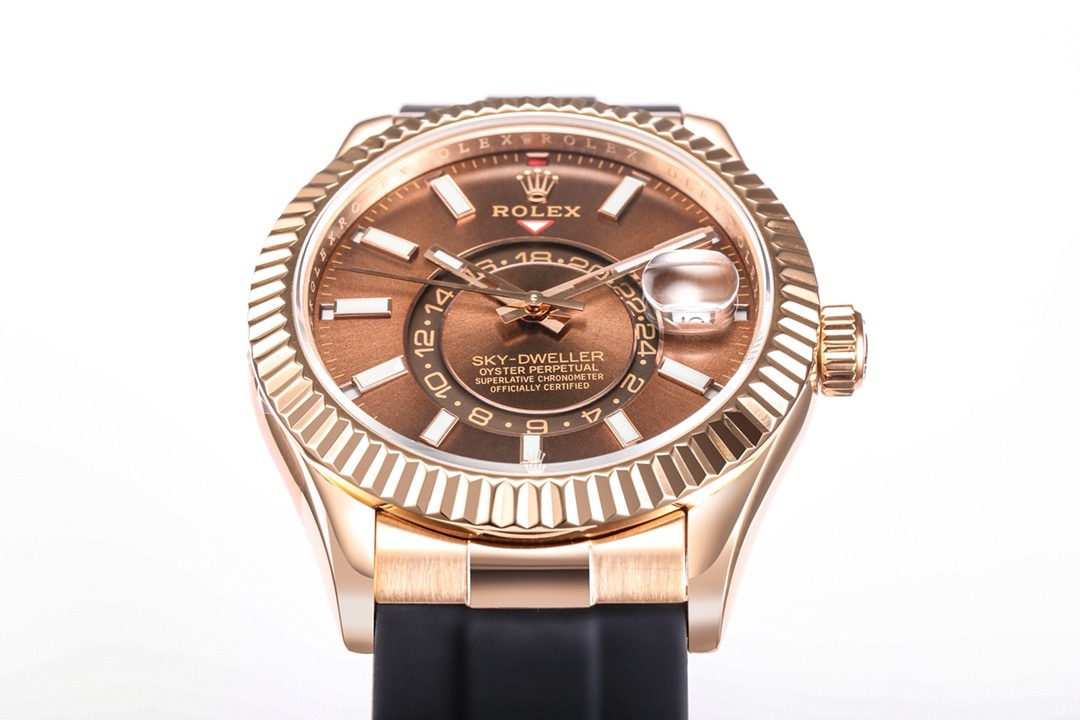 Rolex Sky‑Dweller Watch 42mm 904L Steel 9002 Automatic Movement Ring Command Bezel