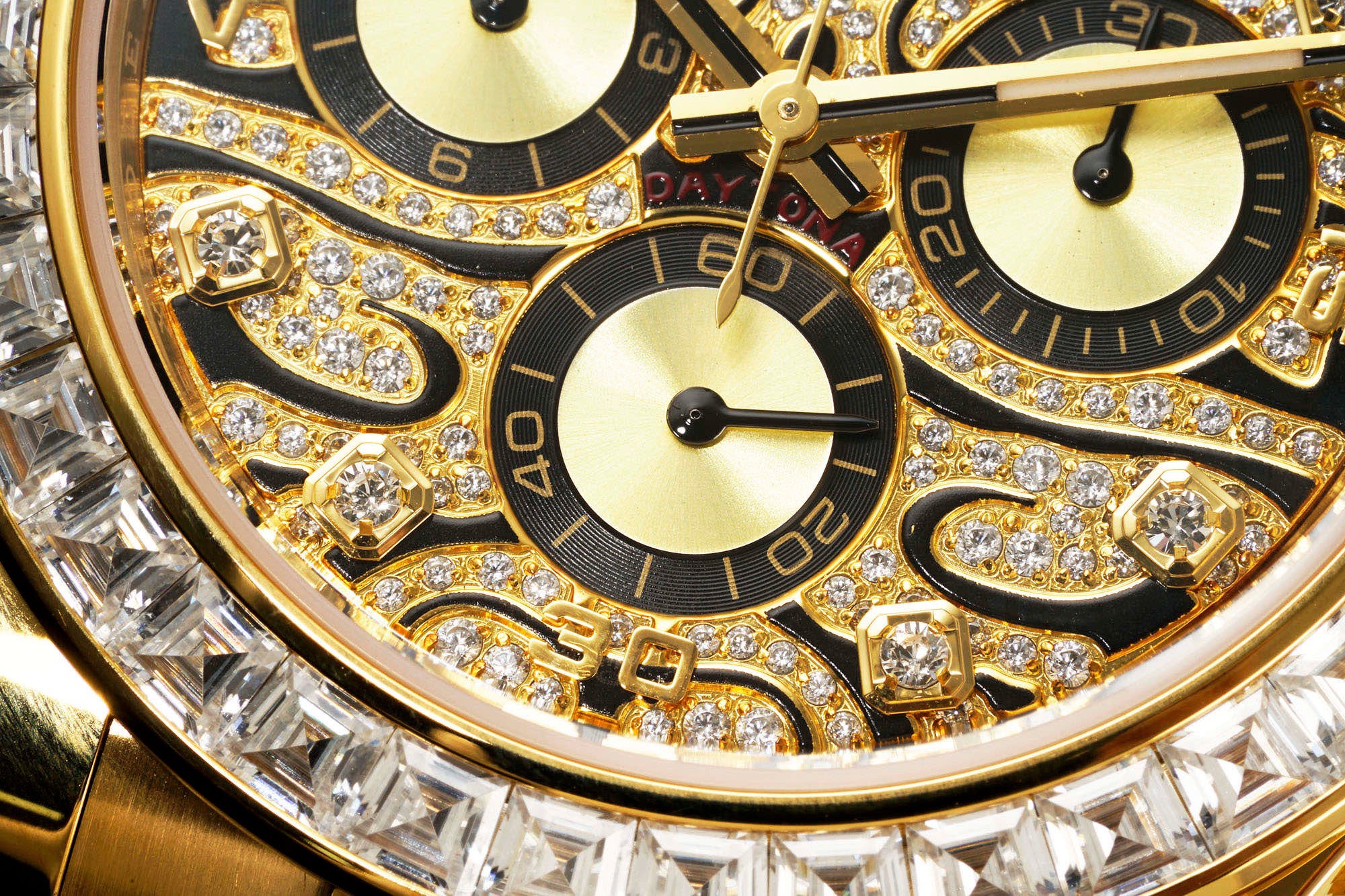 Rolex PPM Tiger Eye Moissanite Chronograph