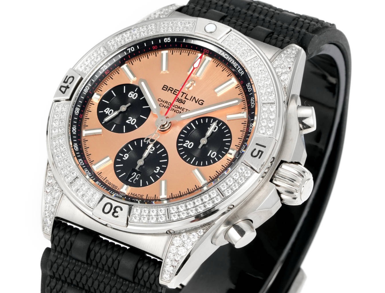 Breitling Chronomat Super Clone Watch | B01 Automatic Chronograph Movement, Diamond Bezel, 42mm