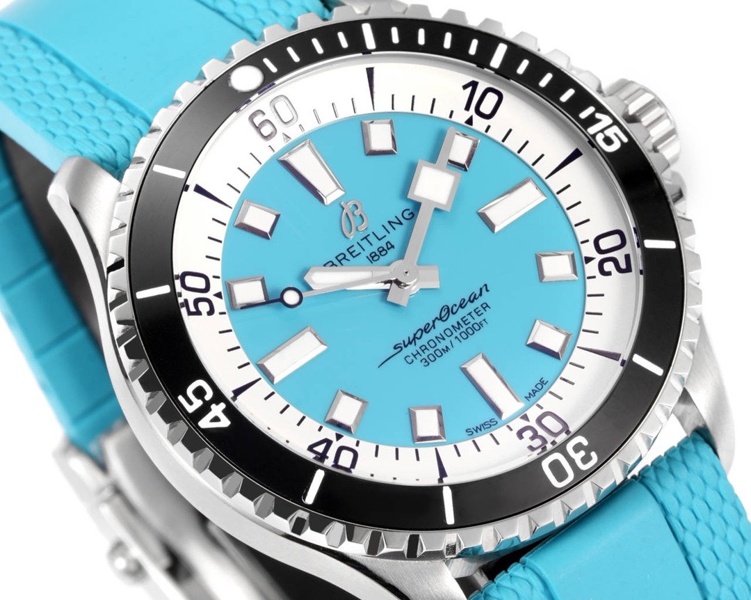 BREITLING Superocean 42mm Dive Watch, GR Factory Version Luminous Dial Ceramic Bezel Rubber Strap Multiple Colors