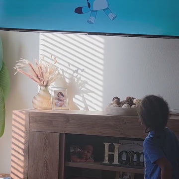 Noah watching his birthday surprise