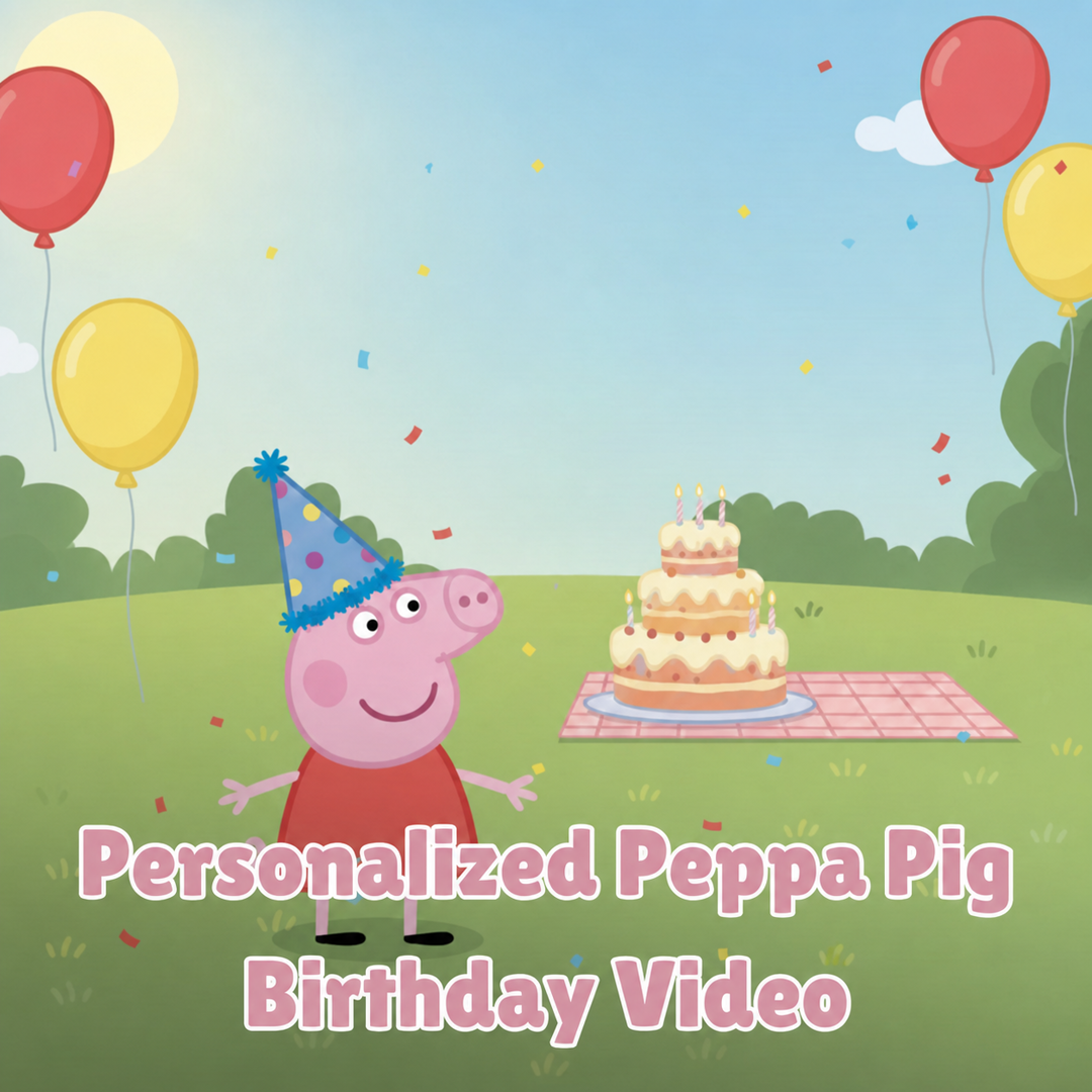 Personalized Peppa Pig Birthday Video