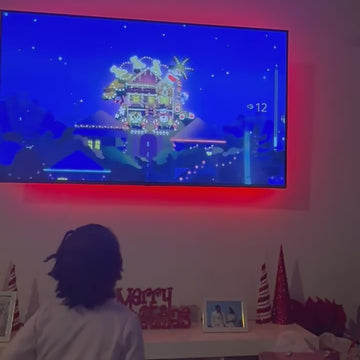 Ava and Aria watching their personalized video