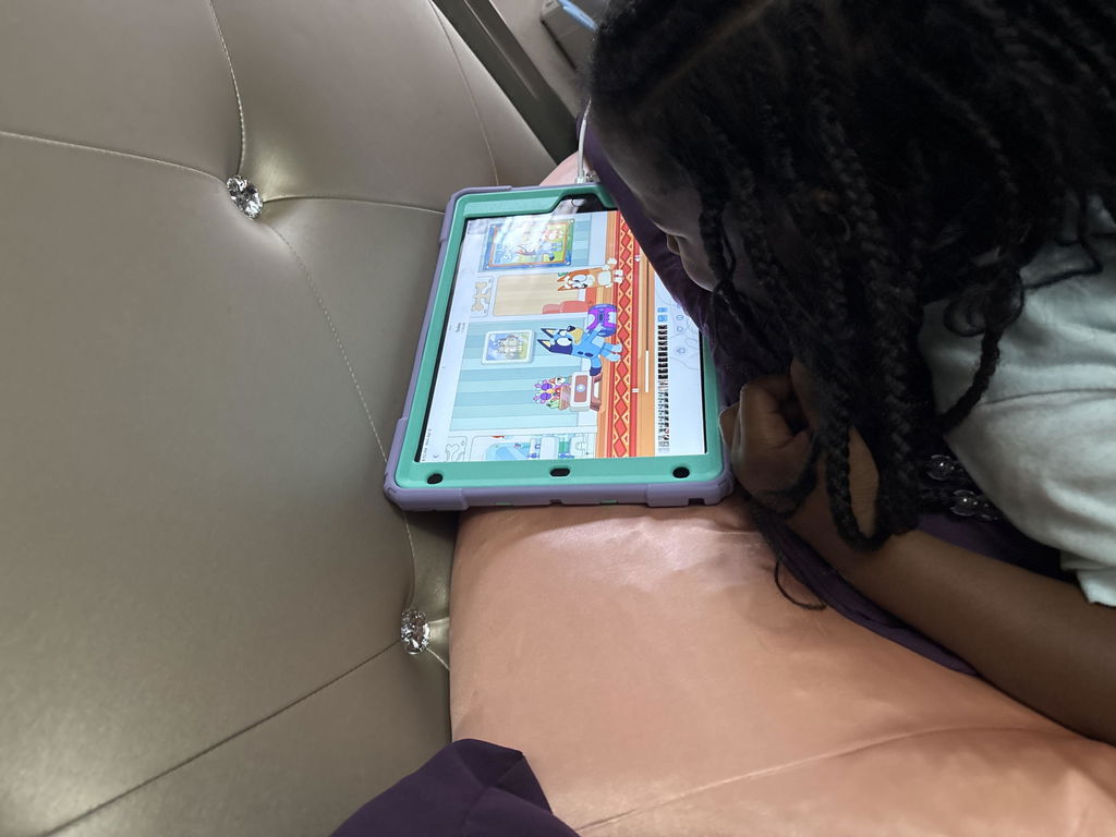 Child watching a personalized birthday video