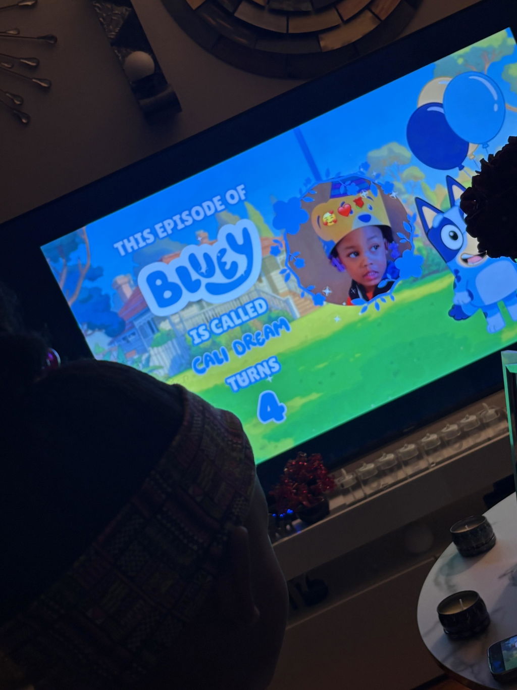 Customer reaction photo shared with a birthday video review
