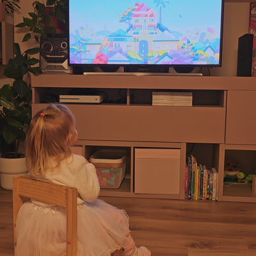 Olivia watching her personalized video