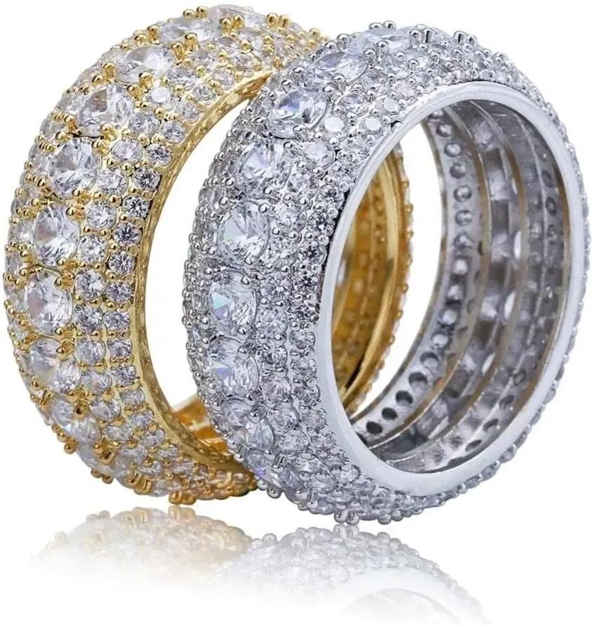 Nemixa Layered Eternity Moissanite Ring, D Color VVS Lab-Created Moissanite, S925 Sterling Silver-Nemixa