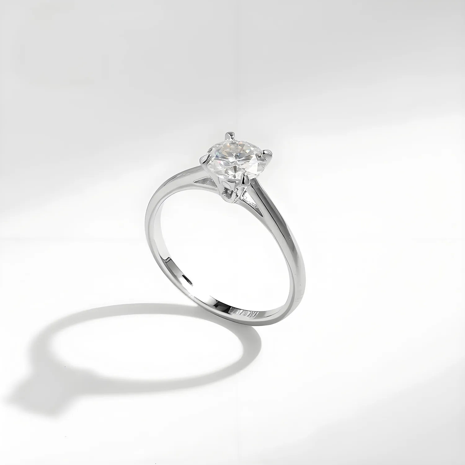 Nemixa S925 Solitaire Moissanite Engagement Ring, D Color VVS Lab-Created Moissanite, 1 CT or 2 CT-Nemixa