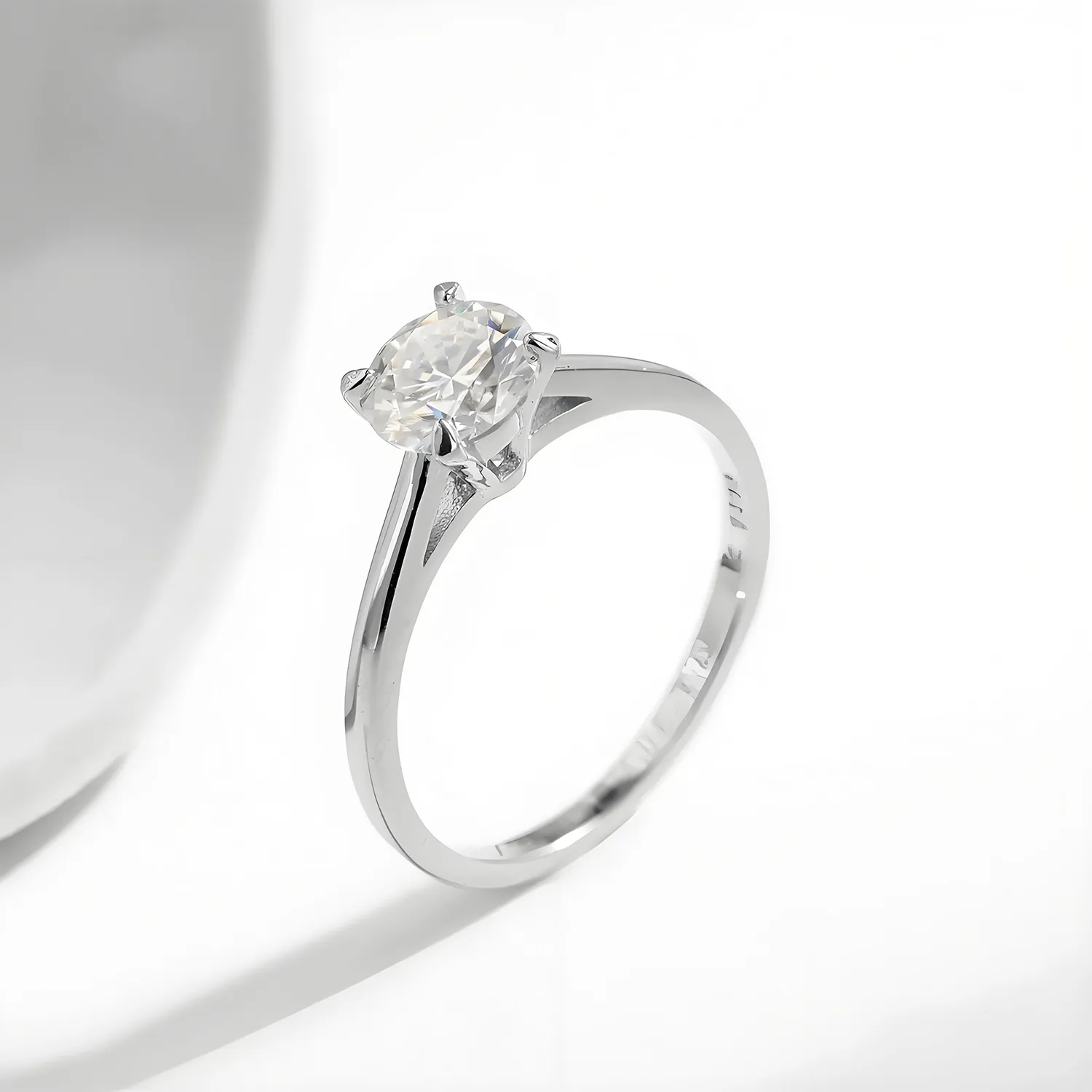 Nemixa S925 Solitaire Moissanite Engagement Ring, D Color VVS Lab-Created Moissanite, 1 CT or 2 CT-Nemixa