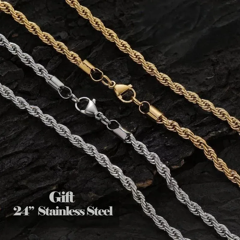 Nemixa Iced-Out Zirconia Alphabet Letter Pendant Necklace, A–Z Initial Options, Brass, Unisex-Nemixa