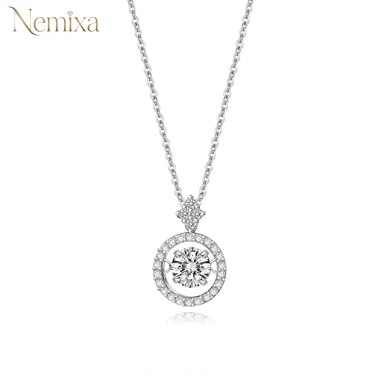 Nemixa Moissanite Charm Pendant Necklace, D Color VVS Lab-Created Moissanite, S925 Sterling Silver, 16 Designs-Nemixa