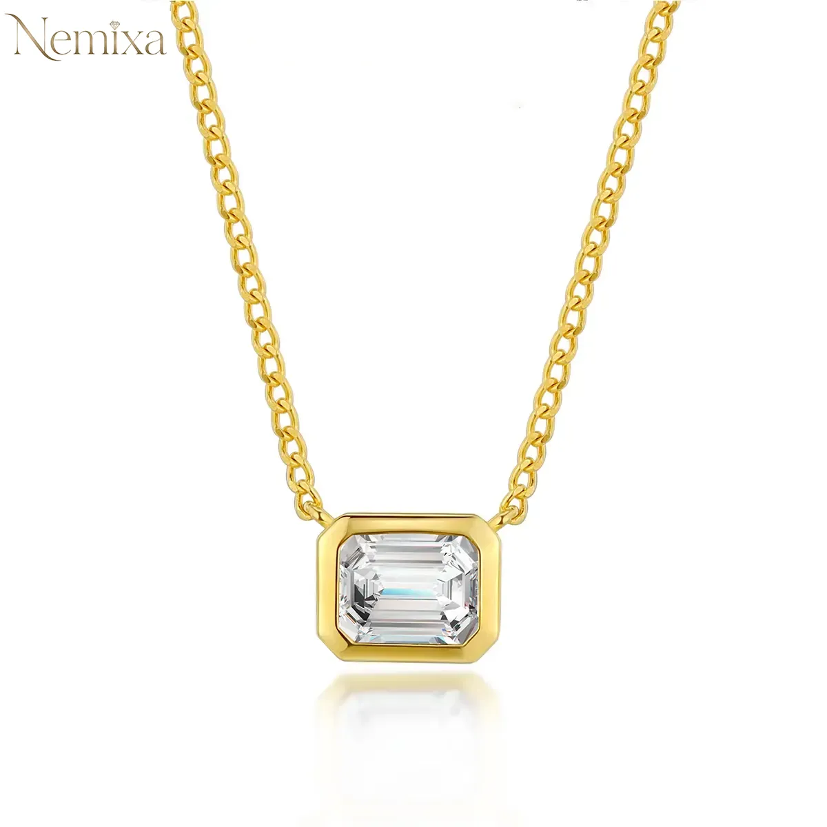 Nemixa Moissanite Charm Pendant Necklace, D Color VVS Lab-Created Moissanite, S925 Sterling Silver, 16 Designs-Nemixa