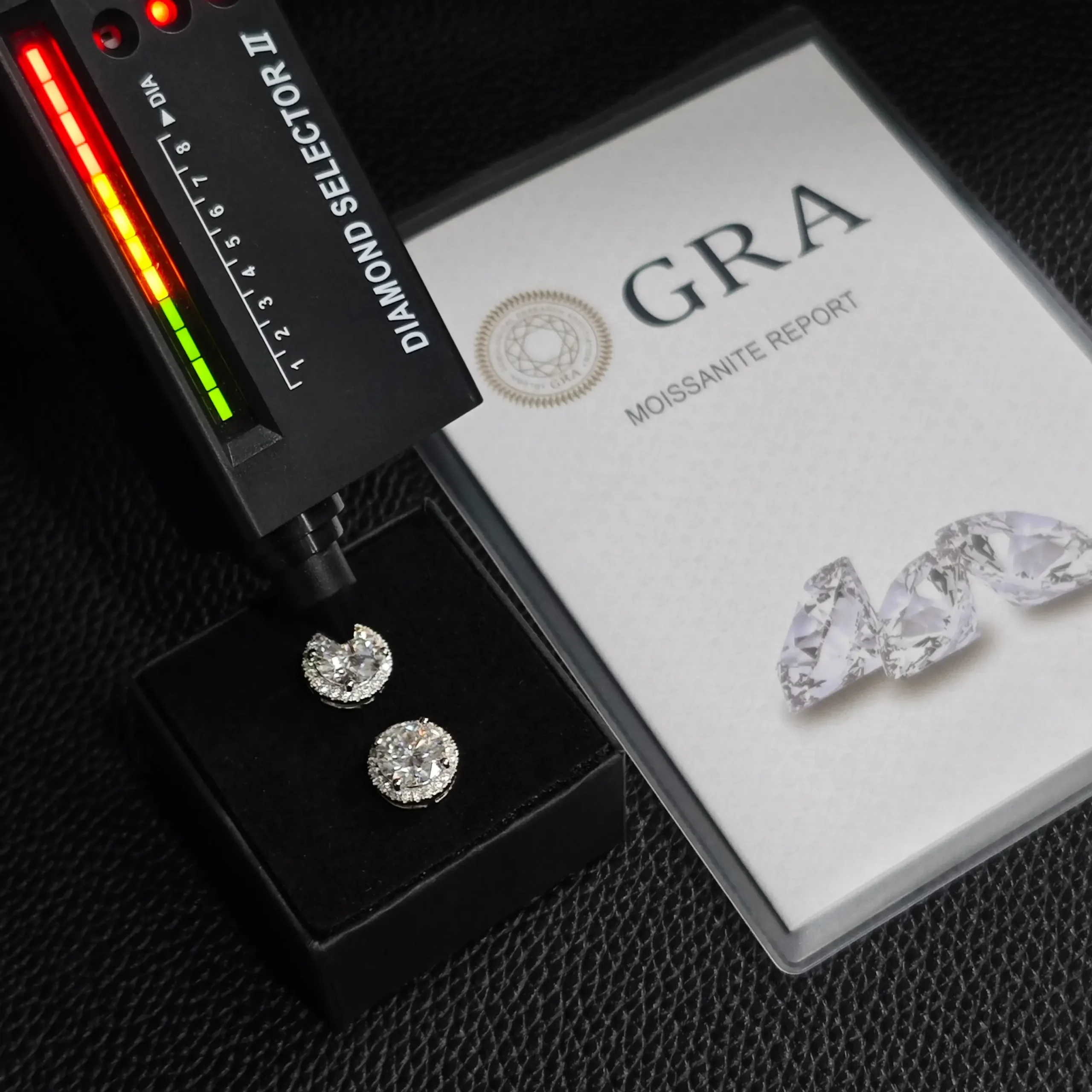18k Gold-Plated Halo Stud Earrings Lab-Created Moissanite Earring