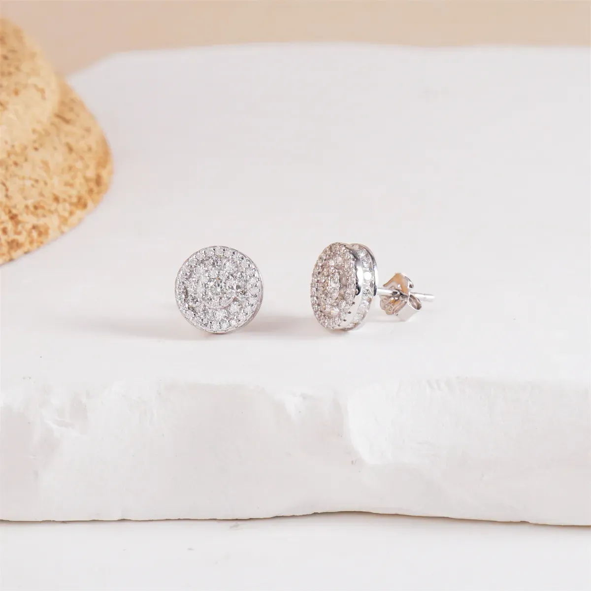 Nemixa S925 Circular Moissanite Stud Earrings, D Color VVS Lab-Created Moissanite, 0.8–3 CTW, Push or Screw Back-Nemixa