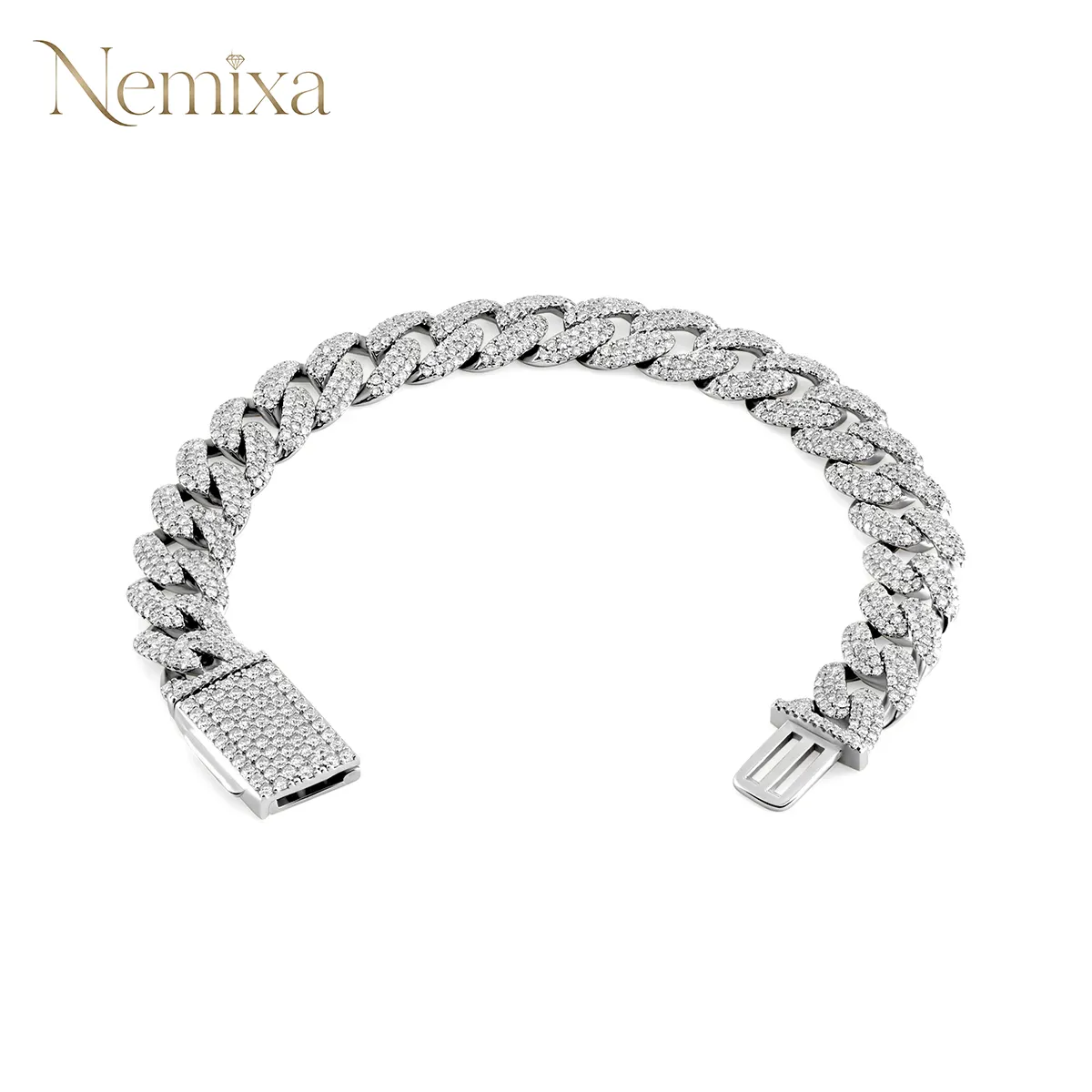 14K Gold-Plated Hip Hop Bling Cuban Bracelet Chain