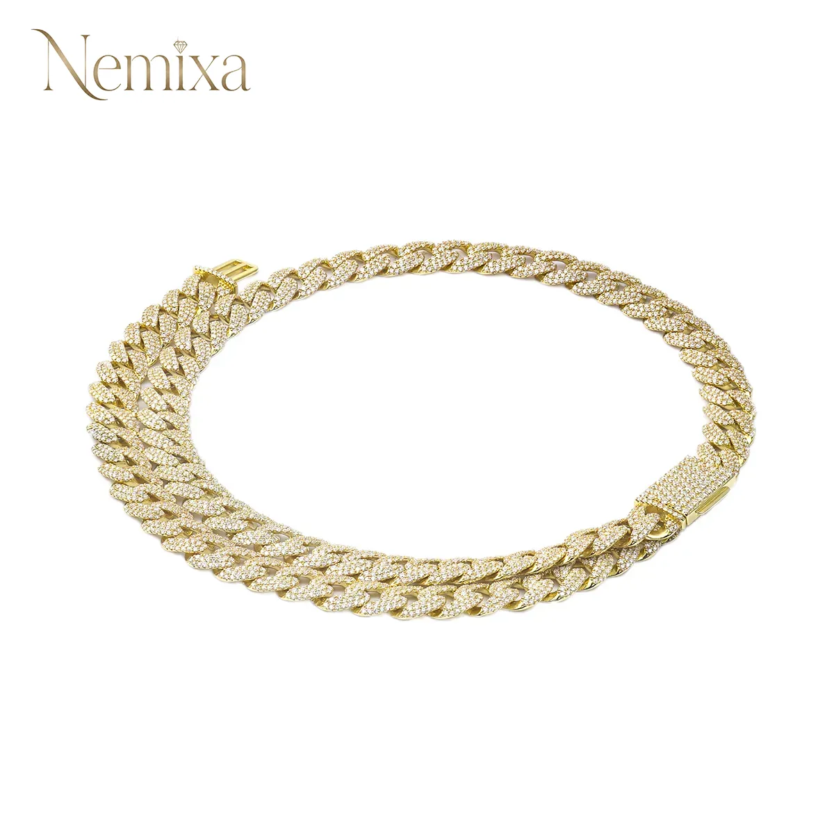 14K Gold-Plated Hip Hop Bling Cuban Necklace Chain