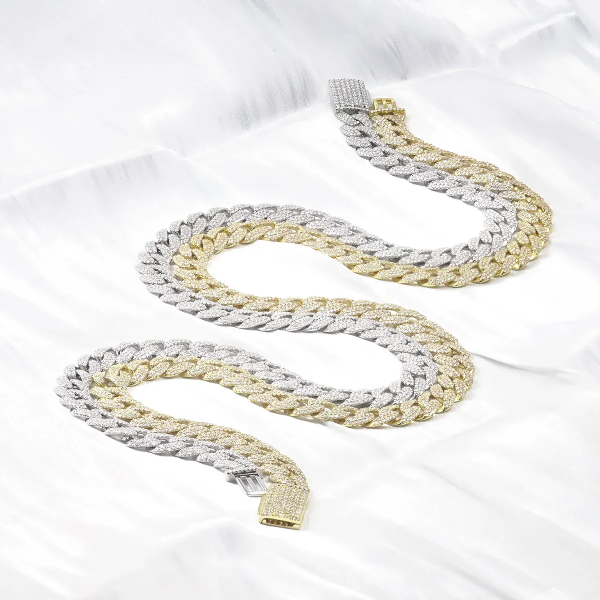 14K Gold-Plated Hip Hop Bling Cuban Bracelet Chain