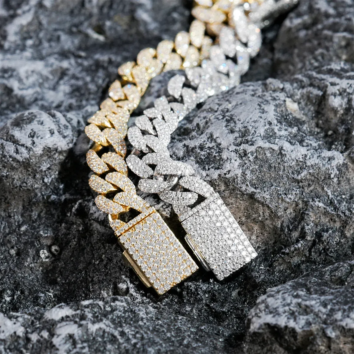 14K Gold-Plated Hip Hop Bling Cuban Bracelet Chain