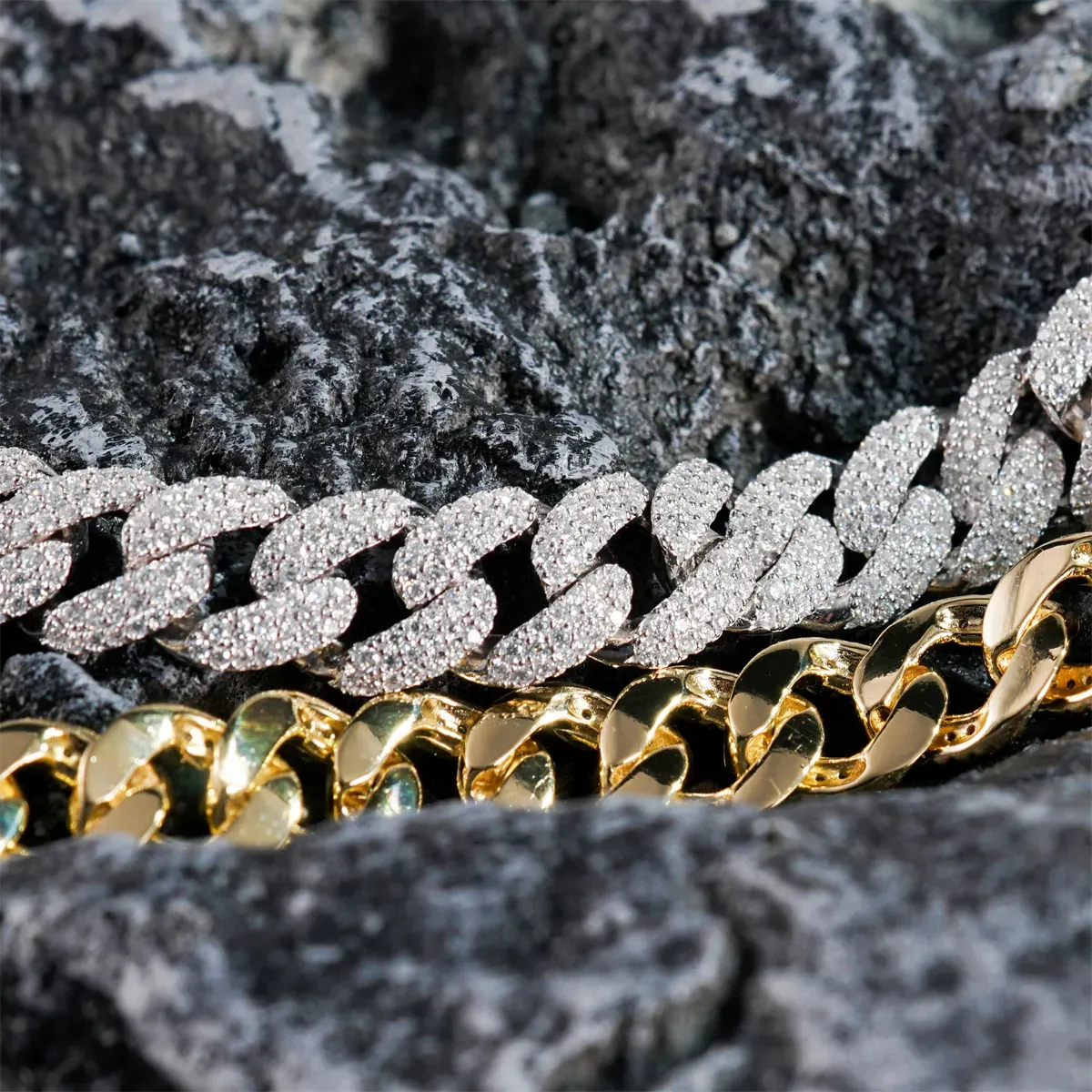 14K Gold-Plated Hip Hop Bling Cuban Bracelet Chain