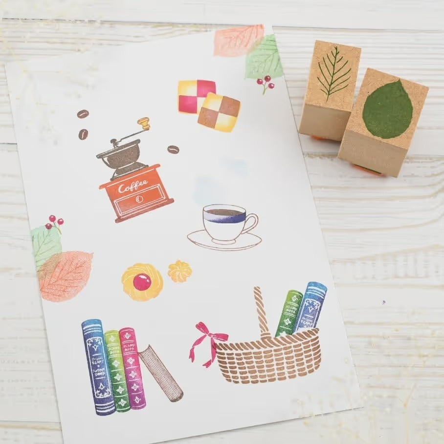 🌿 Mix & Match-Bastelstempel auf Holz ✨