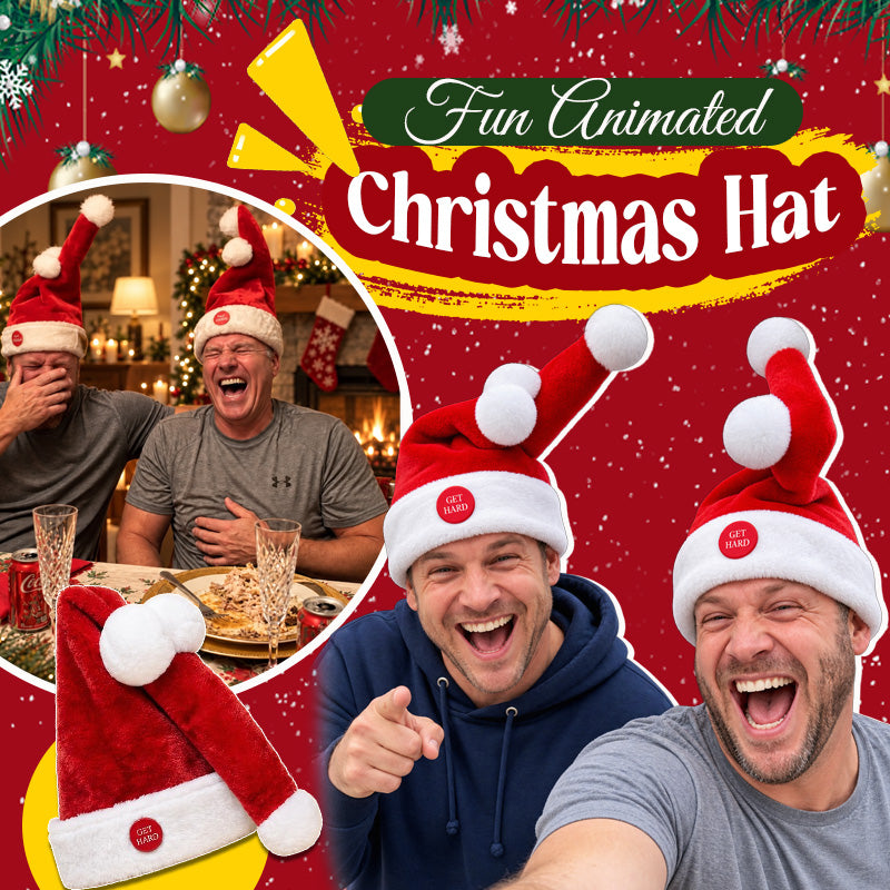   Lustige, bewegliche Weihnachtsmannmütze für die Weihnachtsfeier