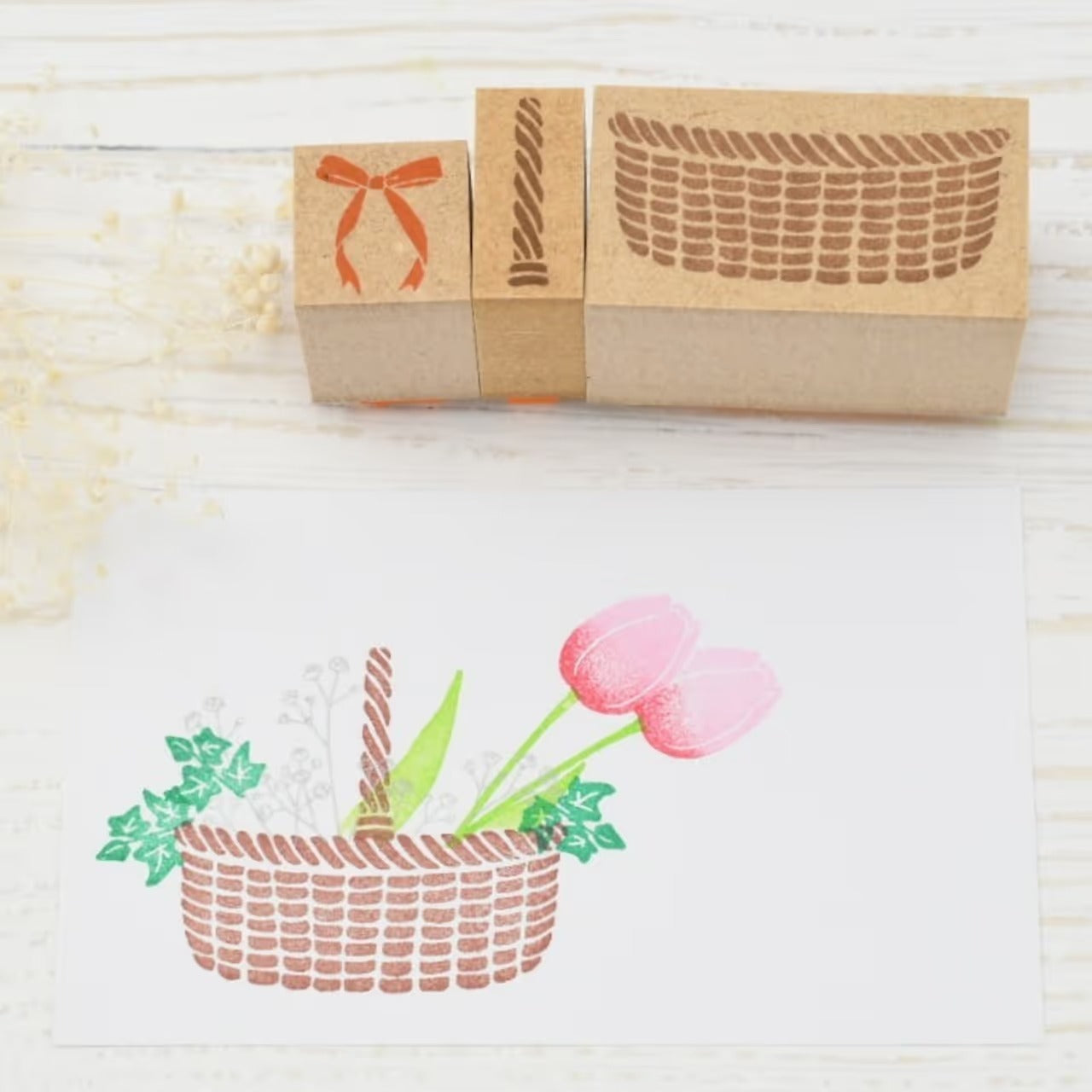 🌿 Mix & Match-Bastelstempel auf Holz ✨