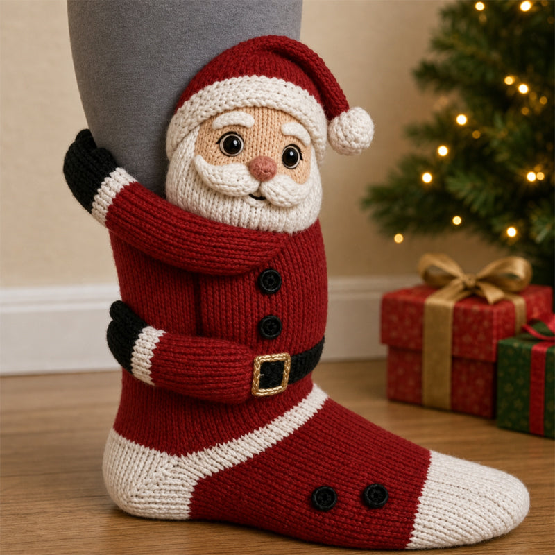 3D-Weihnachtssocken mit Figuren