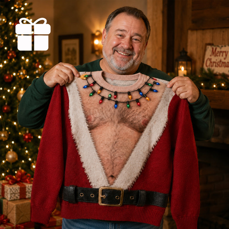 Lustiges Weihnachts-Weihnachtsmann-Shirt – Urkomischer hässlicher Weihnachtspullover für Männer