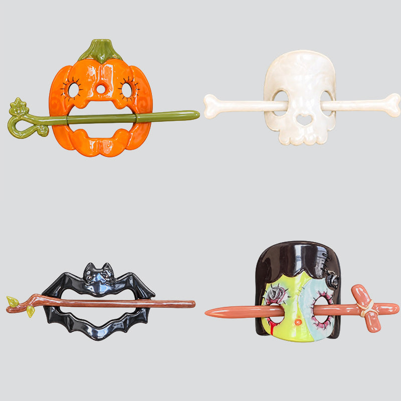   Haarspangen mit Halloween-Motiven