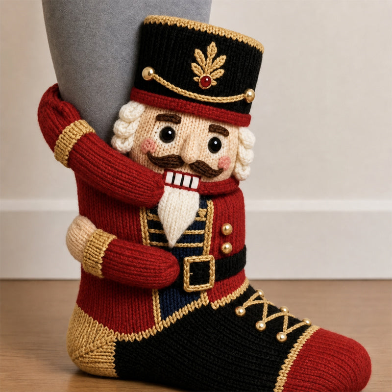 3D-Weihnachtssocken mit Figuren