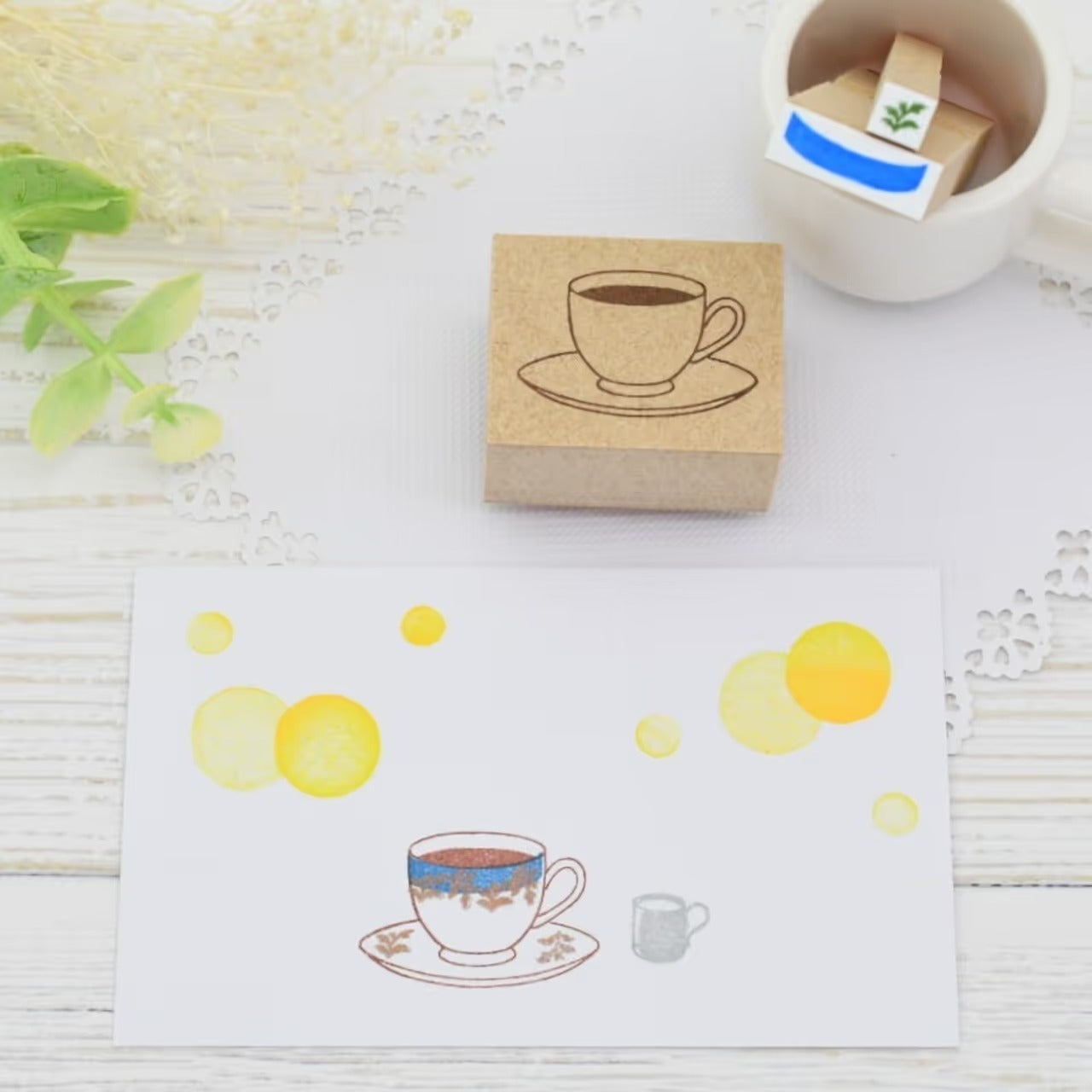 🌿 Mix & Match-Bastelstempel auf Holz ✨