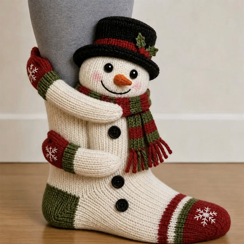 3D-Weihnachtssocken mit Figuren