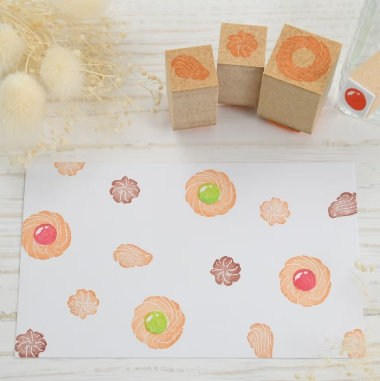 🌿 Mix & Match-Bastelstempel auf Holz ✨