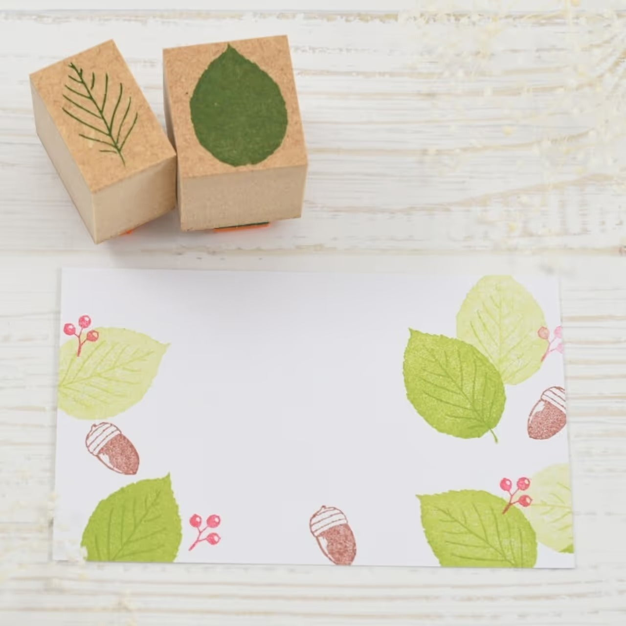 🌿 Mix & Match-Bastelstempel auf Holz ✨