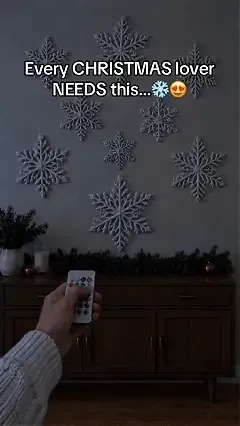 LED Schneeflocken-Wandleuchten Weihnachtsdeko
