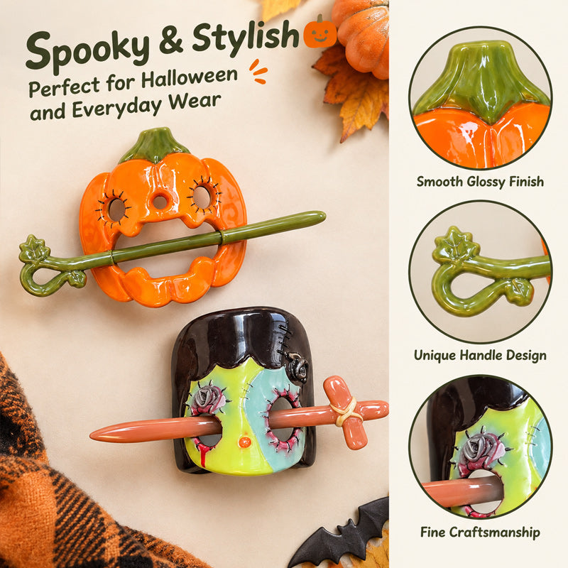   Haarspangen mit Halloween-Motiven