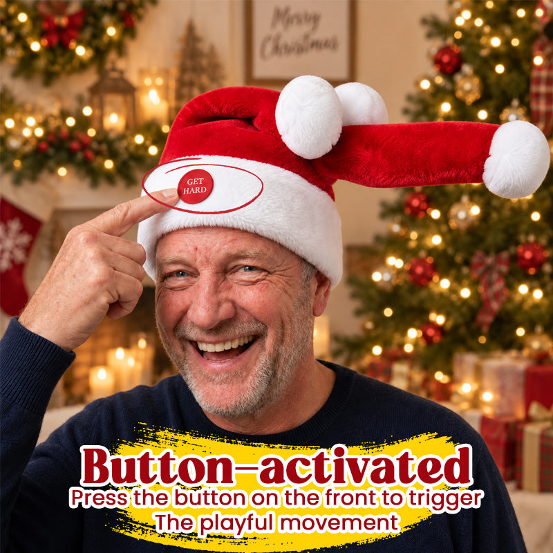   Lustige, bewegliche Weihnachtsmannmütze für die Weihnachtsfeier
