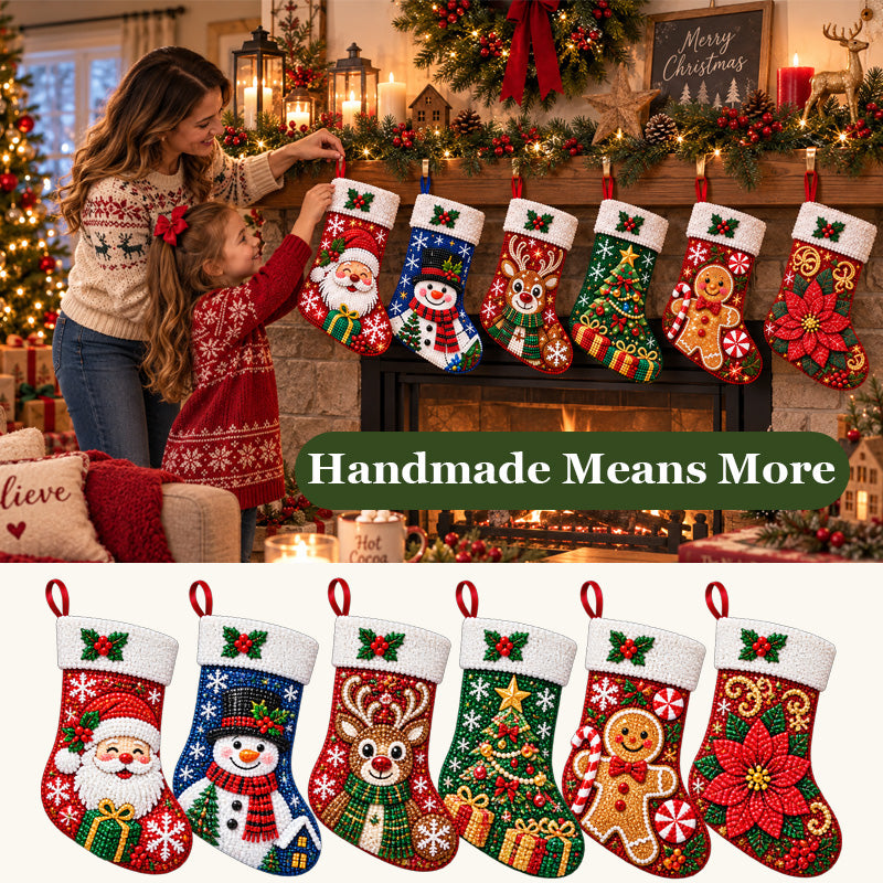   DIY-Set für Diamantmalerei: Weihnachtsstrümpfe – 6 Motive