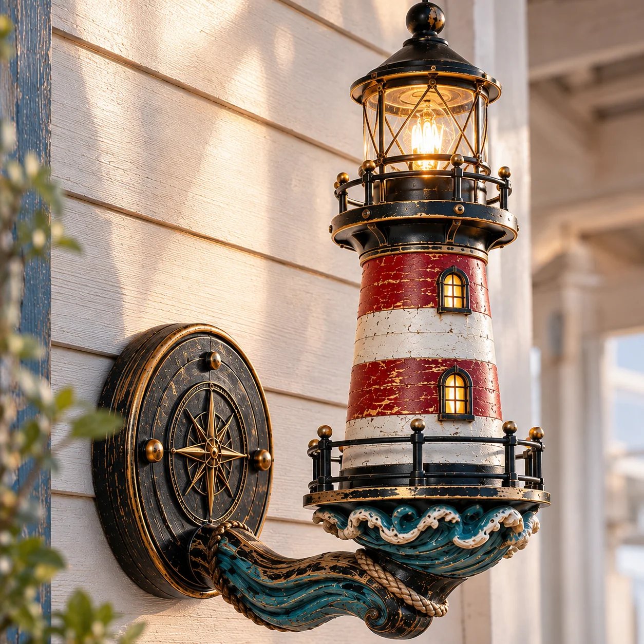  🌊Wandleuchte im Vintage-Stil mit Leuchtturm-Motiv