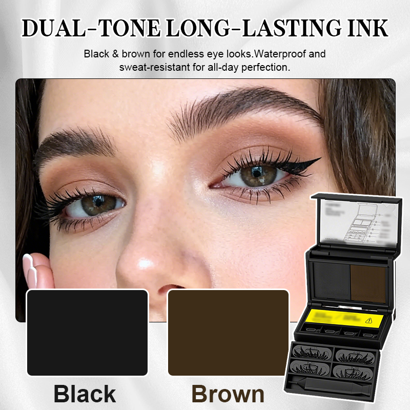 3-in-1-Set für das Augen-Make-up zum Mitnehmen: Stempel für den unteren Wimpernkranz + Beauty-Mark-Dotter + Eyeliner