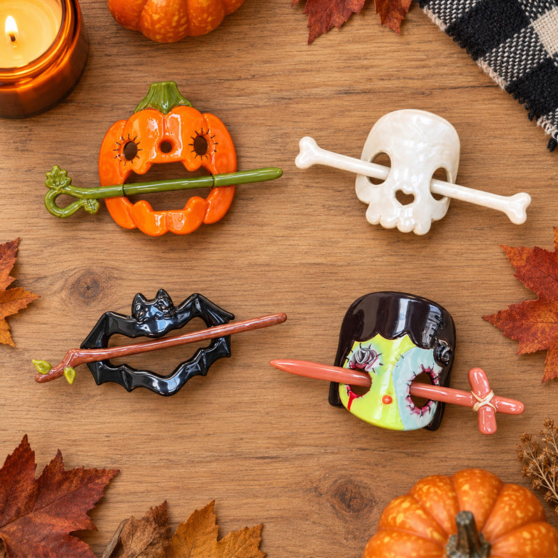   Haarspangen mit Halloween-Motiven