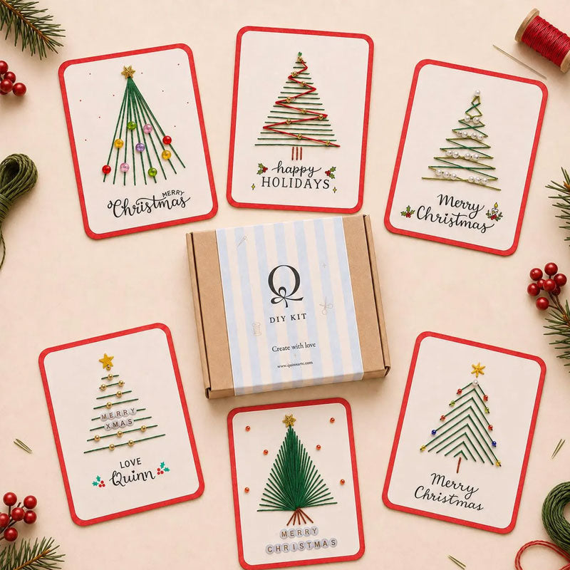 🎄🧵Weihnachts-String-Art-Grußkarte – Bastelset zum Selbermachen