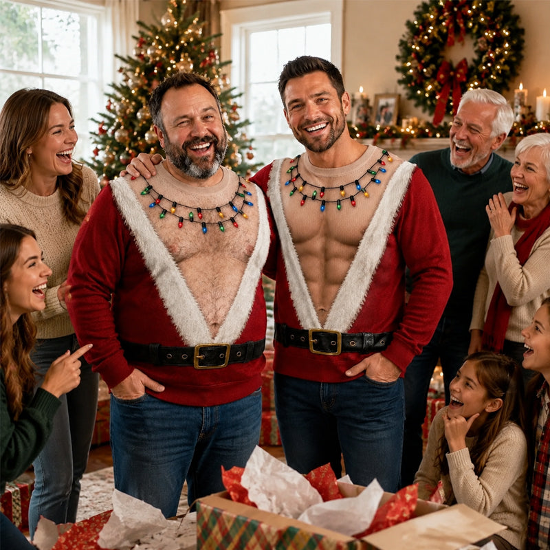 Lustiges Weihnachts-Weihnachtsmann-Shirt – Urkomischer hässlicher Weihnachtspullover für Männer
