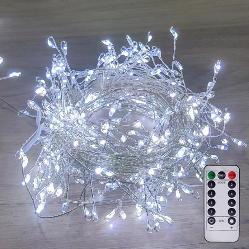   Lichterkette aus Kupferdraht im Feuerwerkskörper-Design