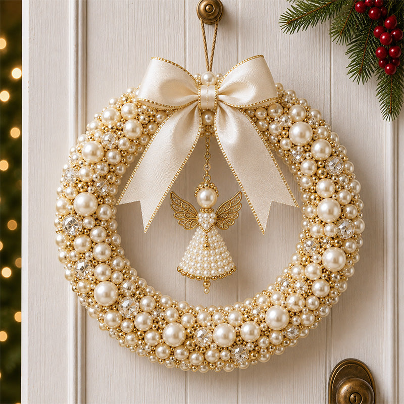 🎄✨ DIY-Weihnachtskranz-Bastelset mit Perlen – Handgefertigte Türdekoration aus Perlen für die Feiertage 💎🎀