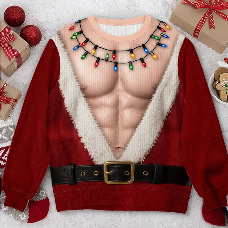 Lustiges Weihnachts-Weihnachtsmann-Shirt – Urkomischer hässlicher Weihnachtspullover für Männer