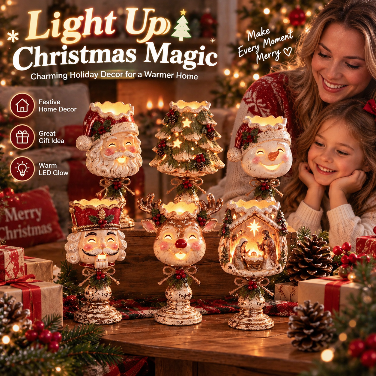 🎄 „Christmas Heirloom Glow“-Kerzenhalter-Kollektion